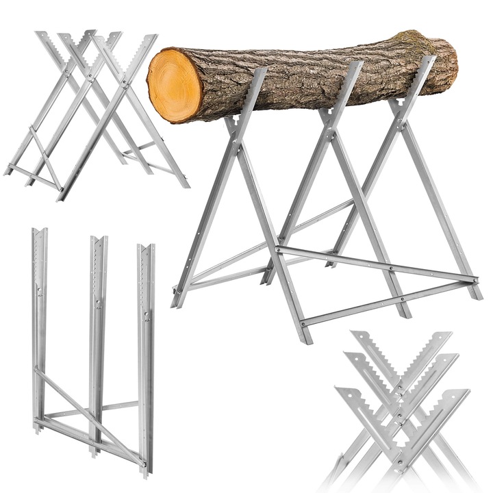 KADAX összecsukható vágódeszka, 82x78cm, acél, 6,1kg, teherbírás 150kg