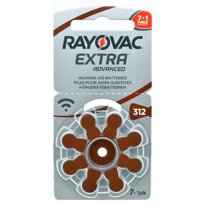 Rayovac Extra Advanced hallókészülék elem 312, DA312, ZA312, H312MF 8db/bliszter