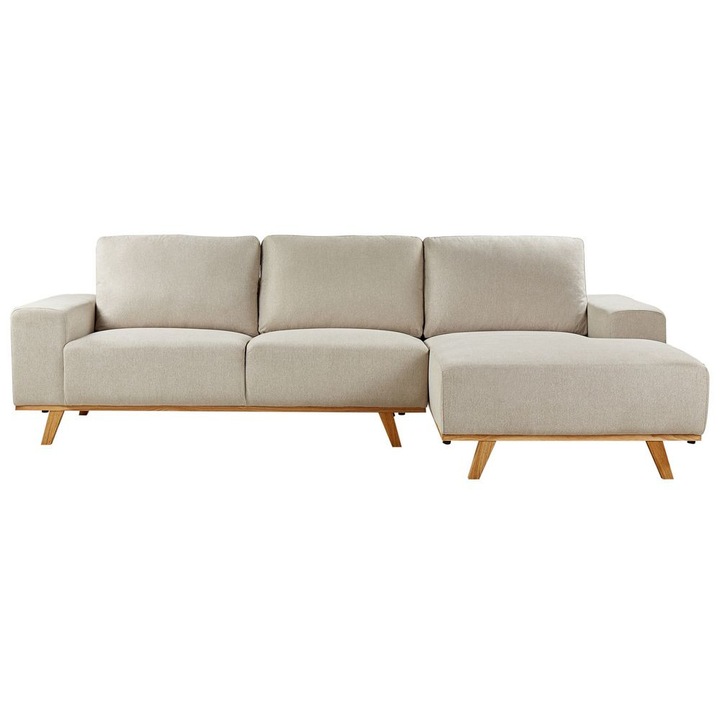 Coltar stanga din tesatura bej NORA