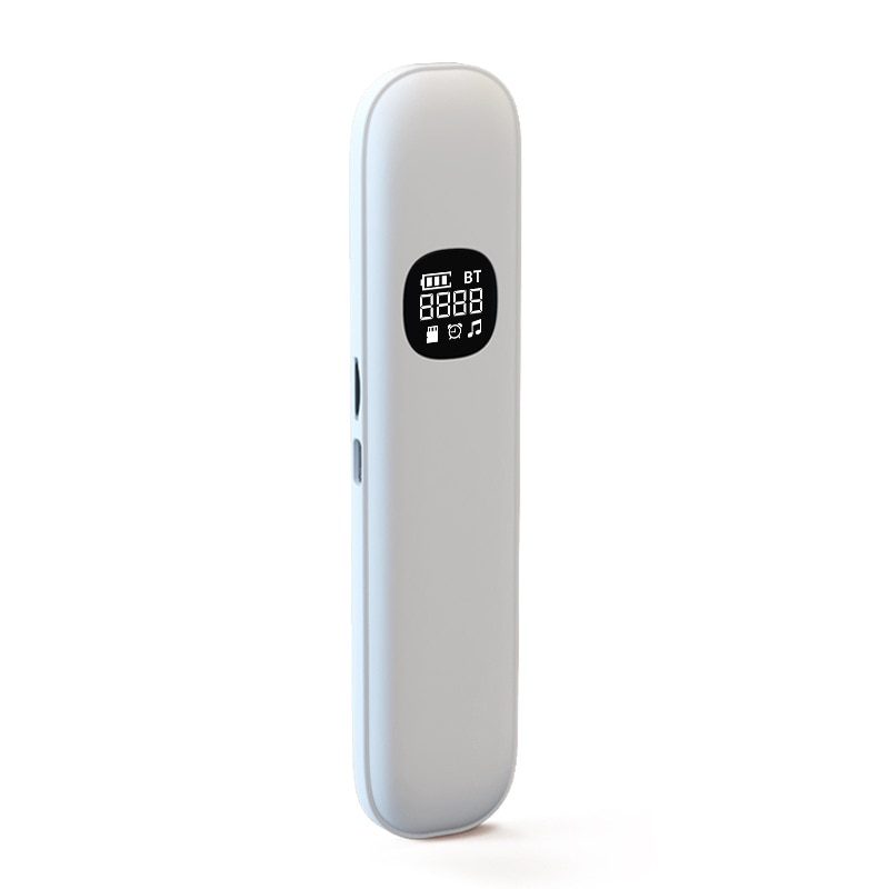 Difuzor de bar, Bluetooth 5.4, afisaj digital cu LED-uri, conductie osoasa, cronometru, expansiune card TF, zgomot alb incorporat, compact si portabil, alb