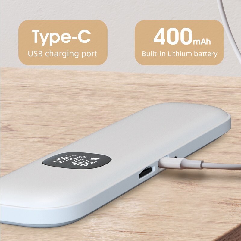 Difuzor de bar, Bluetooth 5.4, afisaj digital cu LED-uri, conductie osoasa, cronometru, expansiune card TF, zgomot alb incorporat, compact si portabil, alb