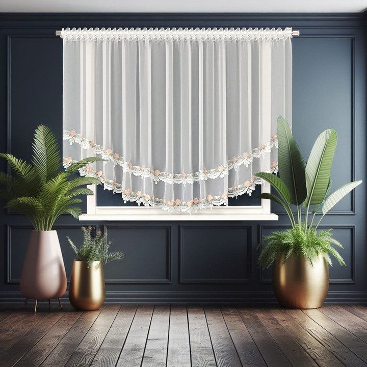 Perdea Alicante, Strefa Firan, 400 x 160 cm, Alb