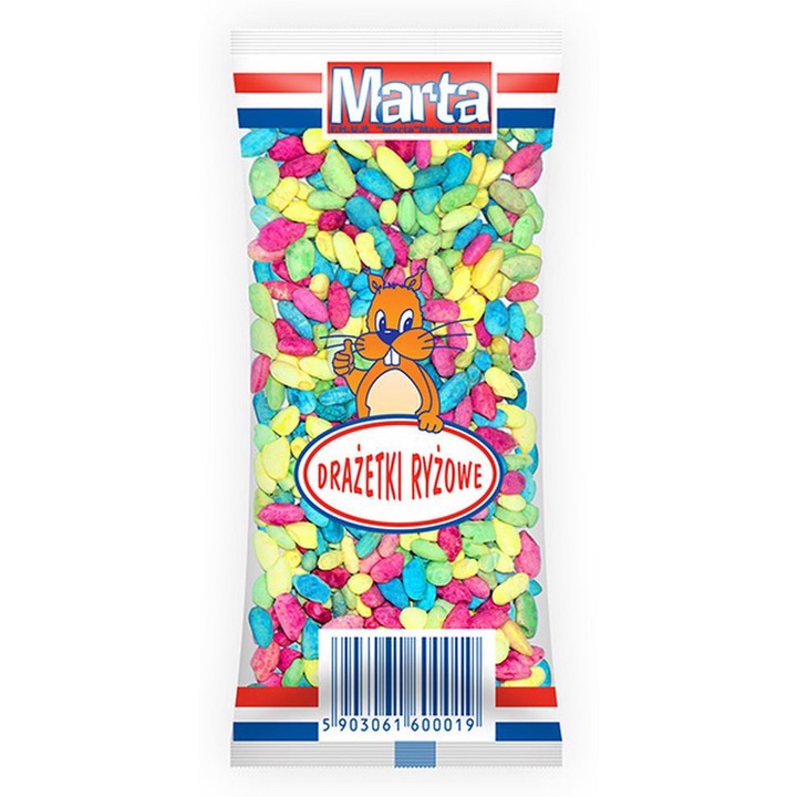 Drajeuri de orez cu fructe Marta 30g
