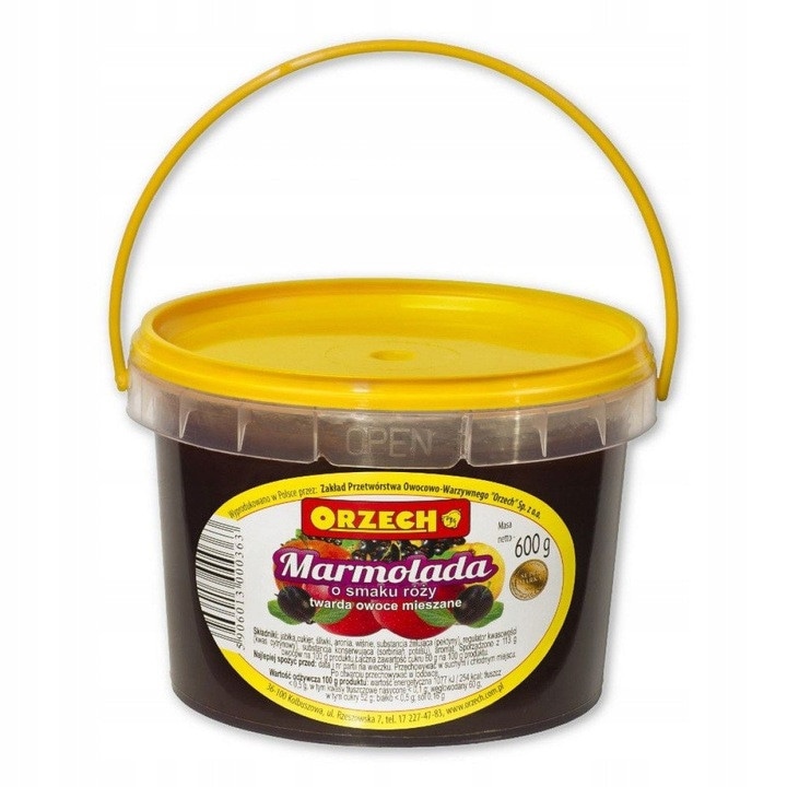 Marmelada de nuci cu trandafir, Orzech, 600g, tare