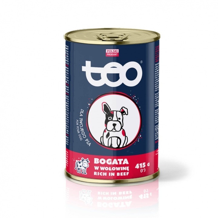 TEO nedves kutyatáp, marhahúsban gazdag, 415 g