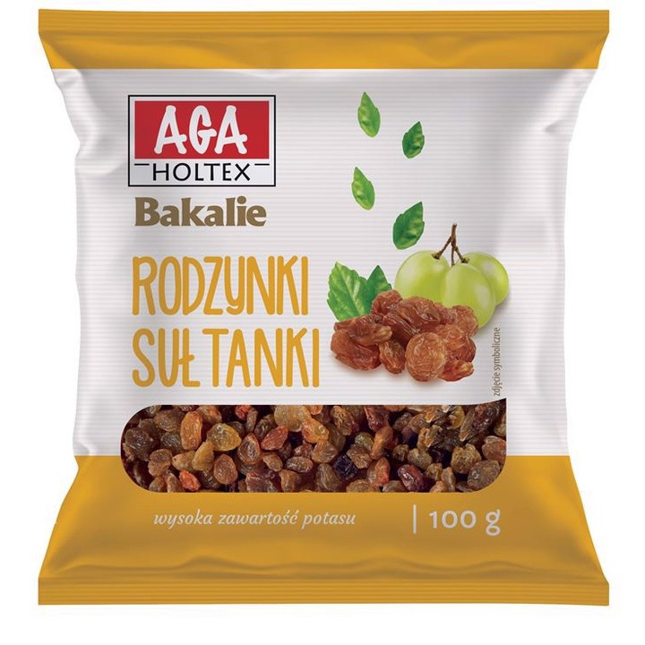 Stafide Aga Holtex Sultana 100g, fructe uscate