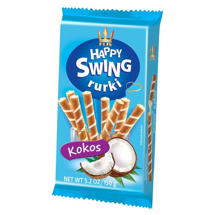 Rulouri Flis Happy Swing cu aroma de cocos 150g