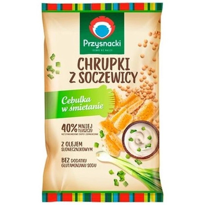 Chipsuri de linte cu ceapa in crema, 80 g, PRZYSNACKI