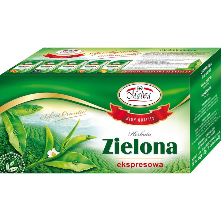 Ceai verde Malwa in pliculete de ceai 40 g (20 x 2 g)