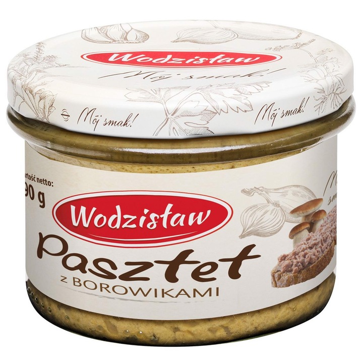 Pate Wodzislaw cu hribi, carne de porc si ficat, 190 g