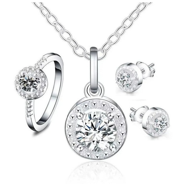 Set Bijuterii Elegante Diora, din Argint