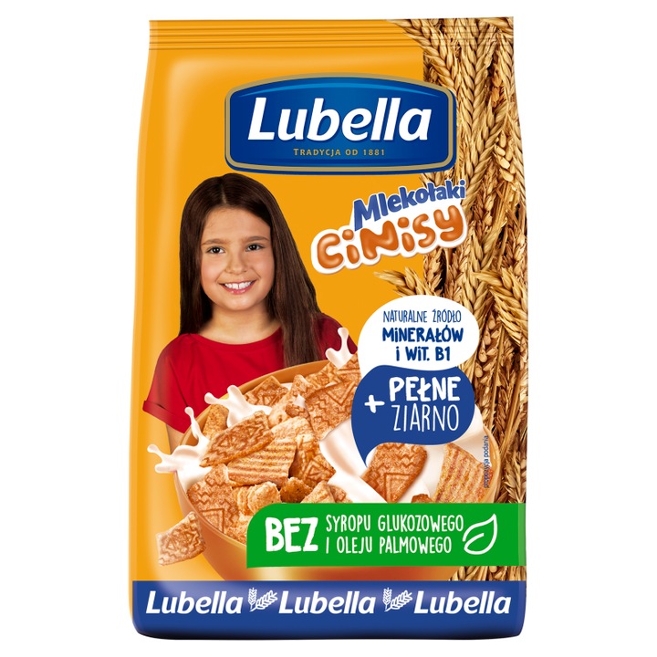 Lubella Mlekolaki Cinisy Cereale patrate cu scortisoara 250 g