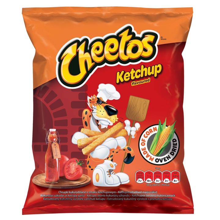 Chipsuri de porumb cu aroma de ketchup Cheetos 43g