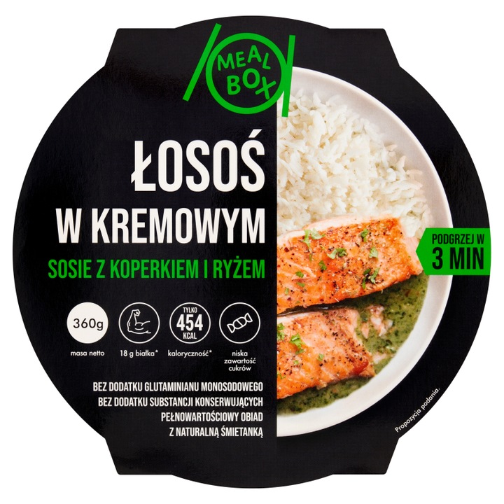 Meal Box Graal, Somon Atlantic în sos crem, orez prefiert, 360 g