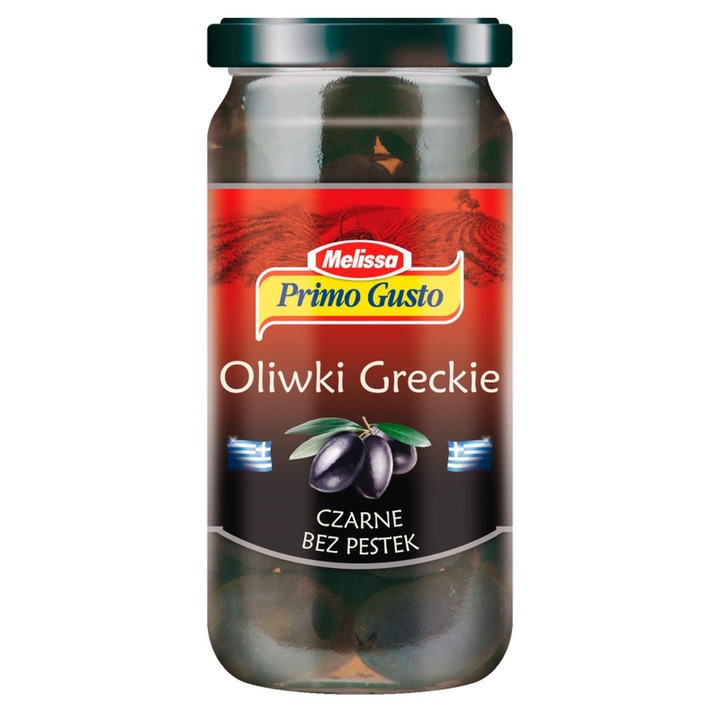 Masline grecesti negre Primo Gusto Melissa fara samburi 230 g