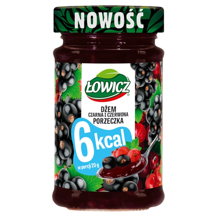 Dulceata de coacaze negre si rosii Lowicz, 200 g