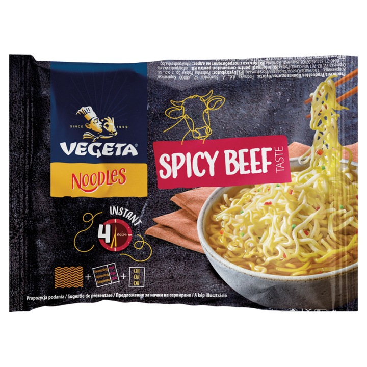 Supa picanta de vita cu taitei vegetali 75g