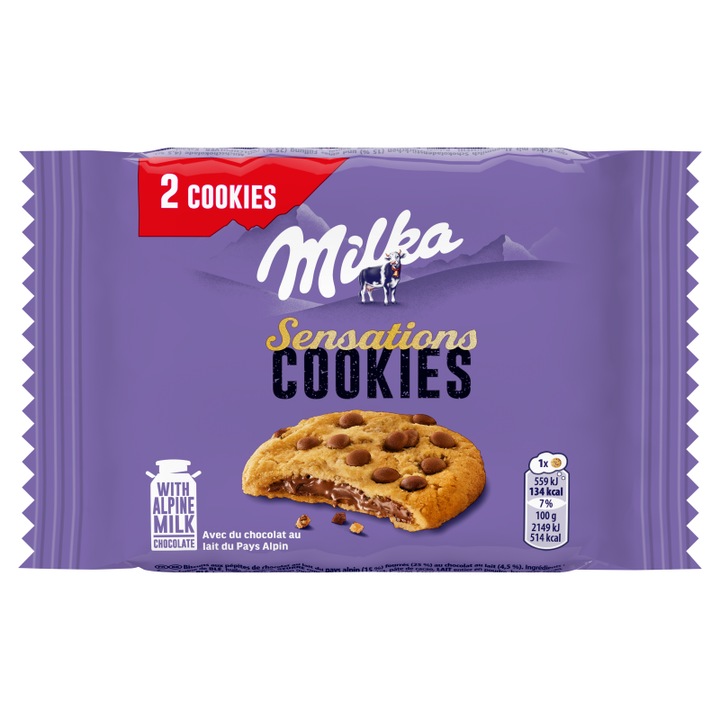 Biscuiti Milka Sensations Mondelez, 52g