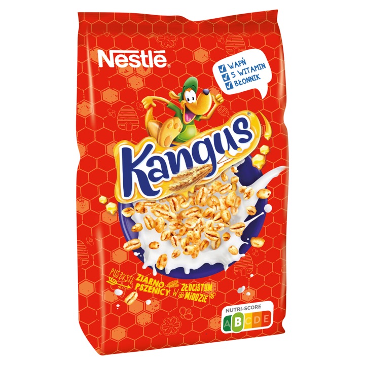 Cereale Nestle Kangus, grau pufos in miere aurie, 400g