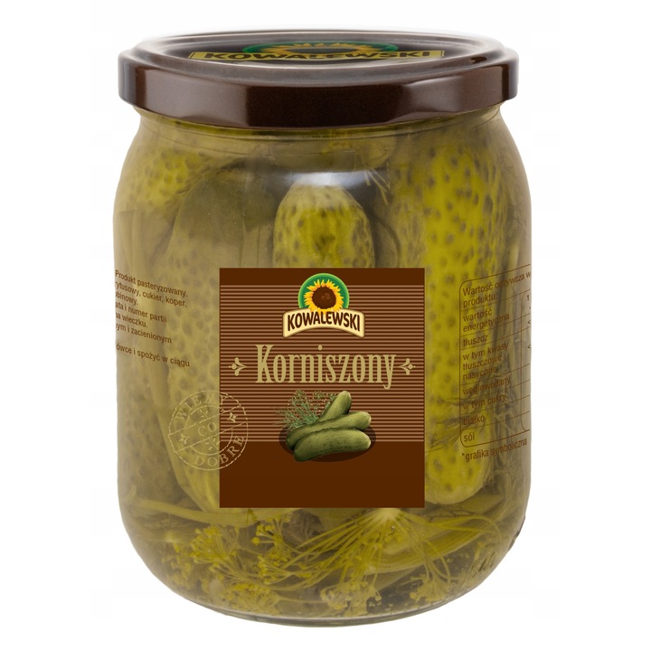 Castraveti murati Kowalewski 540g, cu marar proaspat, aroma dulce
