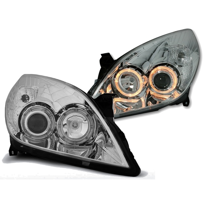 Фарове DEPO Opel Vectra C Signum 2005-2008 пръстени за лещи H7 H1 комплект