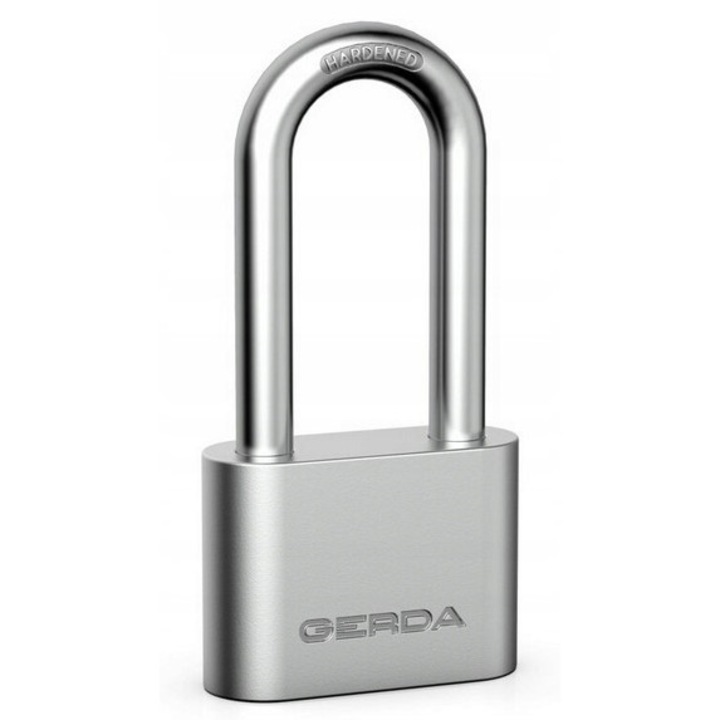 Lacat cu Ansa Alungita GERDA BARREL KSP 30H42, Corp Otel, Crom Mat