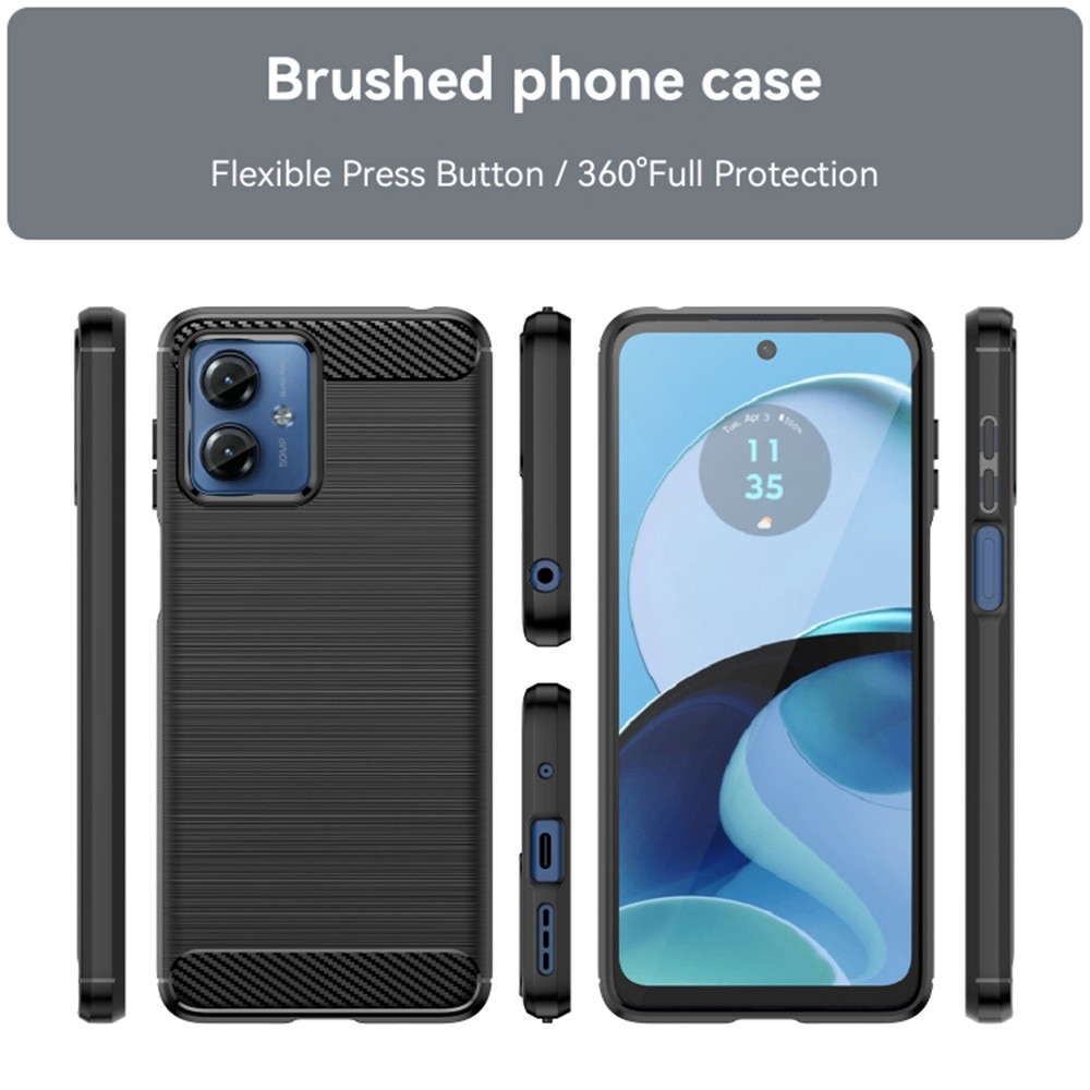 Husa Motorola Moto G14 Asteroid GSM Carbon Silicone, negru