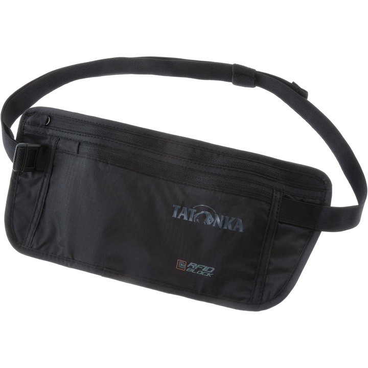 Унисекс колан за пари Tatonka, RFID защита, Черен, 14x28см