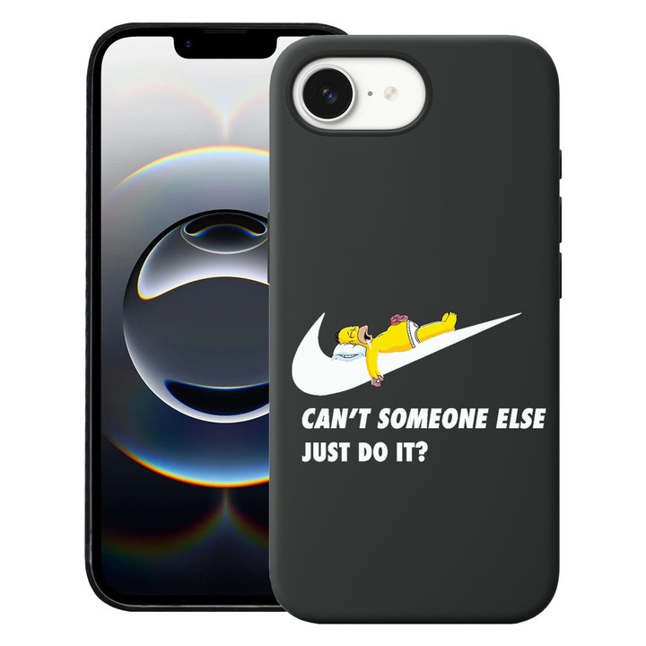 BestCase® Husa pentru Apple iPhone 16e, Premium Slim Silicon 1.2MM, Simpson Just Do It, Microfibra in interior, Antisoc, Protectie camera si ecran, 1996676 PB 751