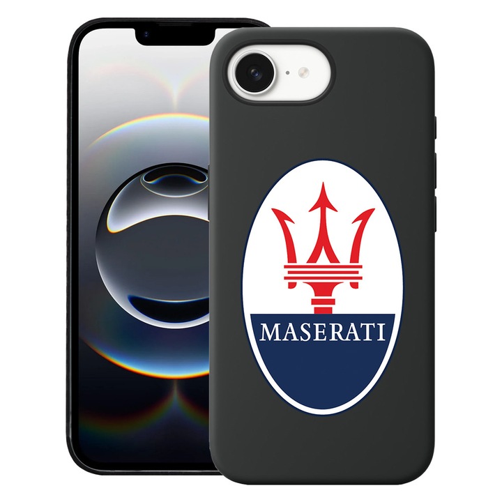 BestCase® Husa pentru Apple iPhone 16e, Premium Slim Silicon 1.2MM, Maserati, Microfibra in interior, Antisoc, Protectie camera si ecran, 1996676 PB 1768