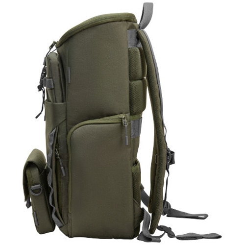 Rucsac modular pentru laptop HP 15.6 inch, design modular 3-in-1 (rucsac, husa, plic), capacitate de 27L, poliester rezistent la apa, 51% plastic reciclat post-consum (61 de sticle), verde