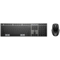 Kit tastatura si mouse wireless HP 720 Dual-Mode, reincarcabile ultra-rapid prin USB-C, autonomie de 2 luni, comutare intre dispozitive multiple (Bluetooth + Dongle), 60% materiale reciclate, negru