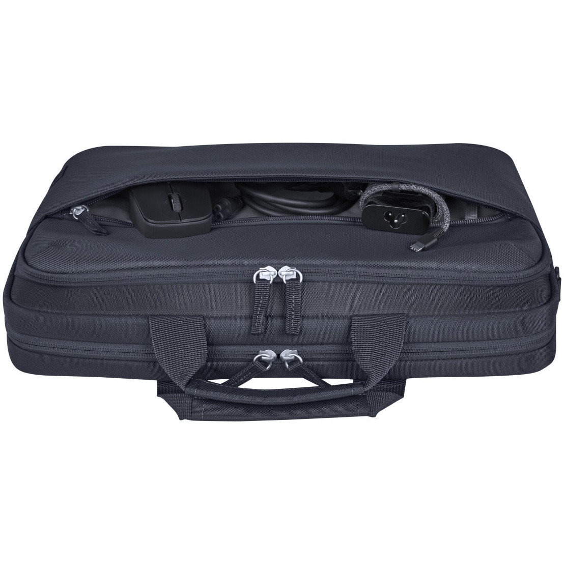 Geanta laptop HP Everyday 14 Odyssey, poliester durabil 600D, rezistent la apa, compartiment captusit pentru laptop, 60% plastic reciclat post-consum, gri