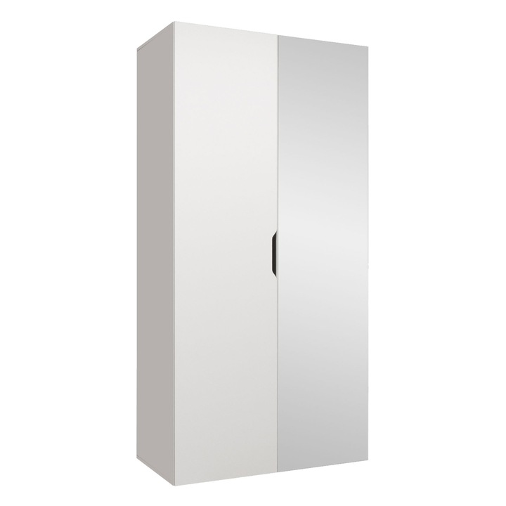 Dulap cu oglinda Umonca 100, MIRJAN 24, alb, 100x50x202 cm