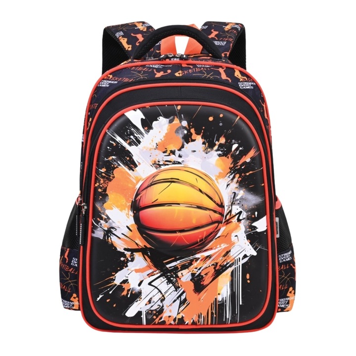 3D S-COOL iskolatáska SC2997, 43x30x22 cm, kosárlabda motívum