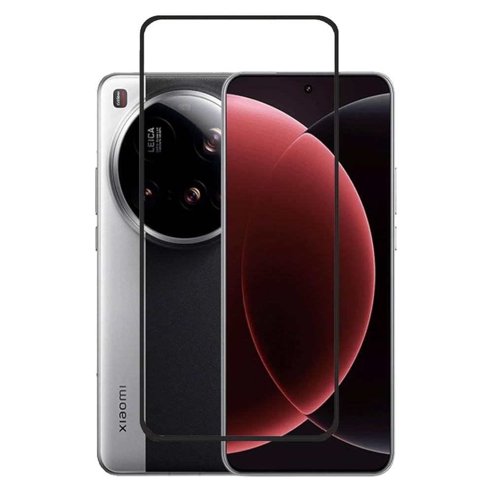 Folie de sticlă compatibilă cu Xiaomi 15 Ultra 5G, frontală, 5D, călită, curbată, cu ramă neagră, Bluestar