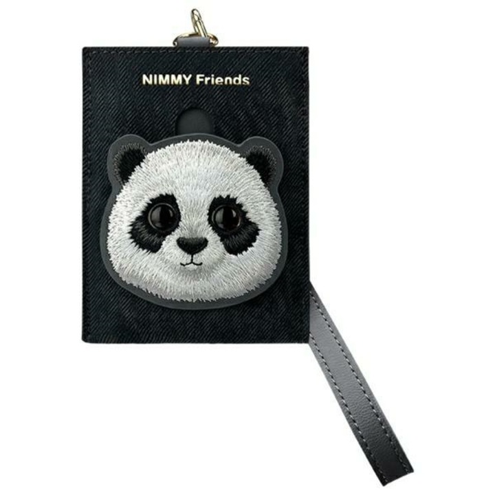 Nimmy kártyatartó pénztárca, Big Eyed Pet 2.0 Panda, fekete/fehér, 8.2x11.4x1.8cm