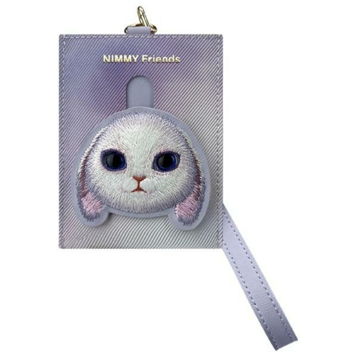 Nimmy Big Eyed Pet 2.0 Nyúl Kártyatartó Pénztárca, lila, 8.2x11.4x1.8cm