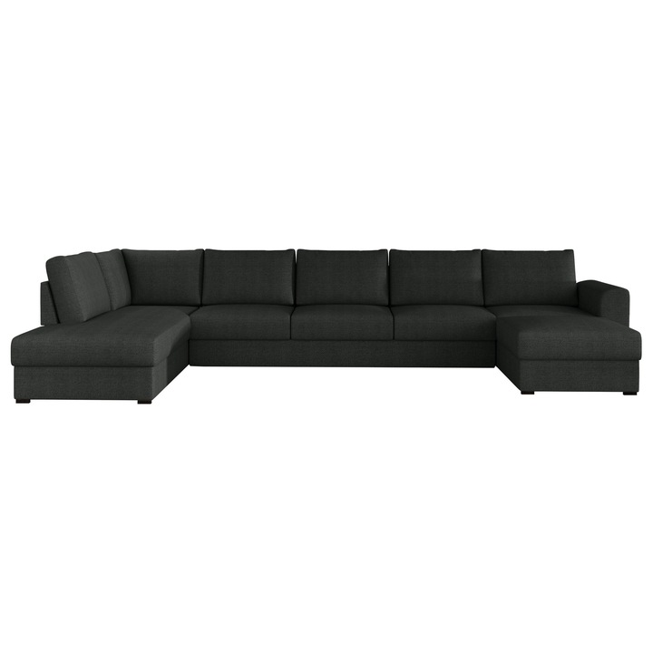 Coltar rabatabil Szafran Large Stanga, MIRJAN 24, antracit, 186x370x85 cm