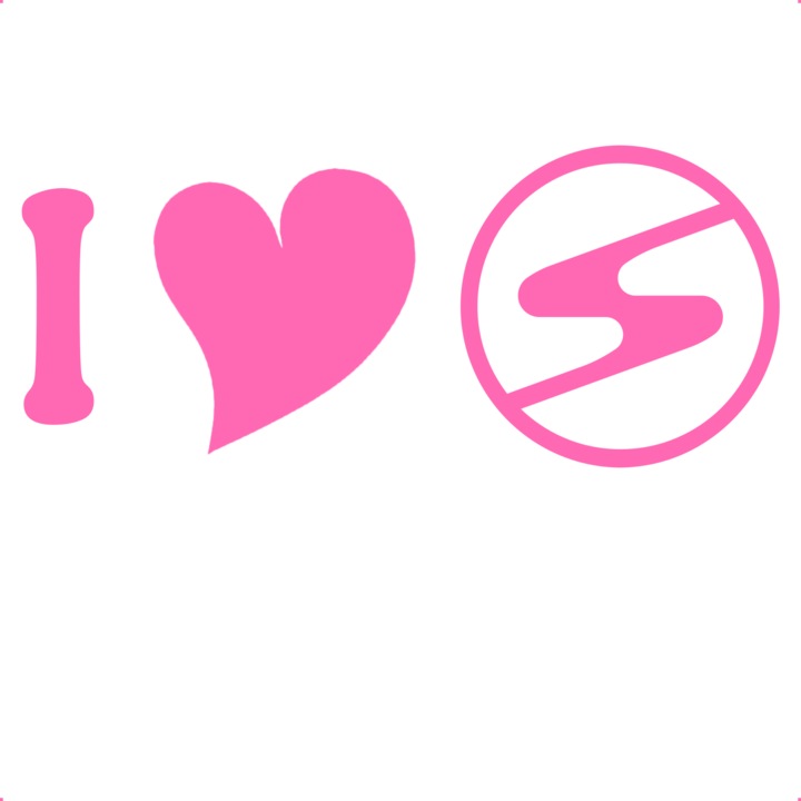 Sticker auto i love trabant sigla, Cri Flo, Culoare Roz, Marime 21 cm