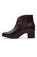 Clarks, Ghete de piele cu toc masiv Shaya-Sky, Maro inchis