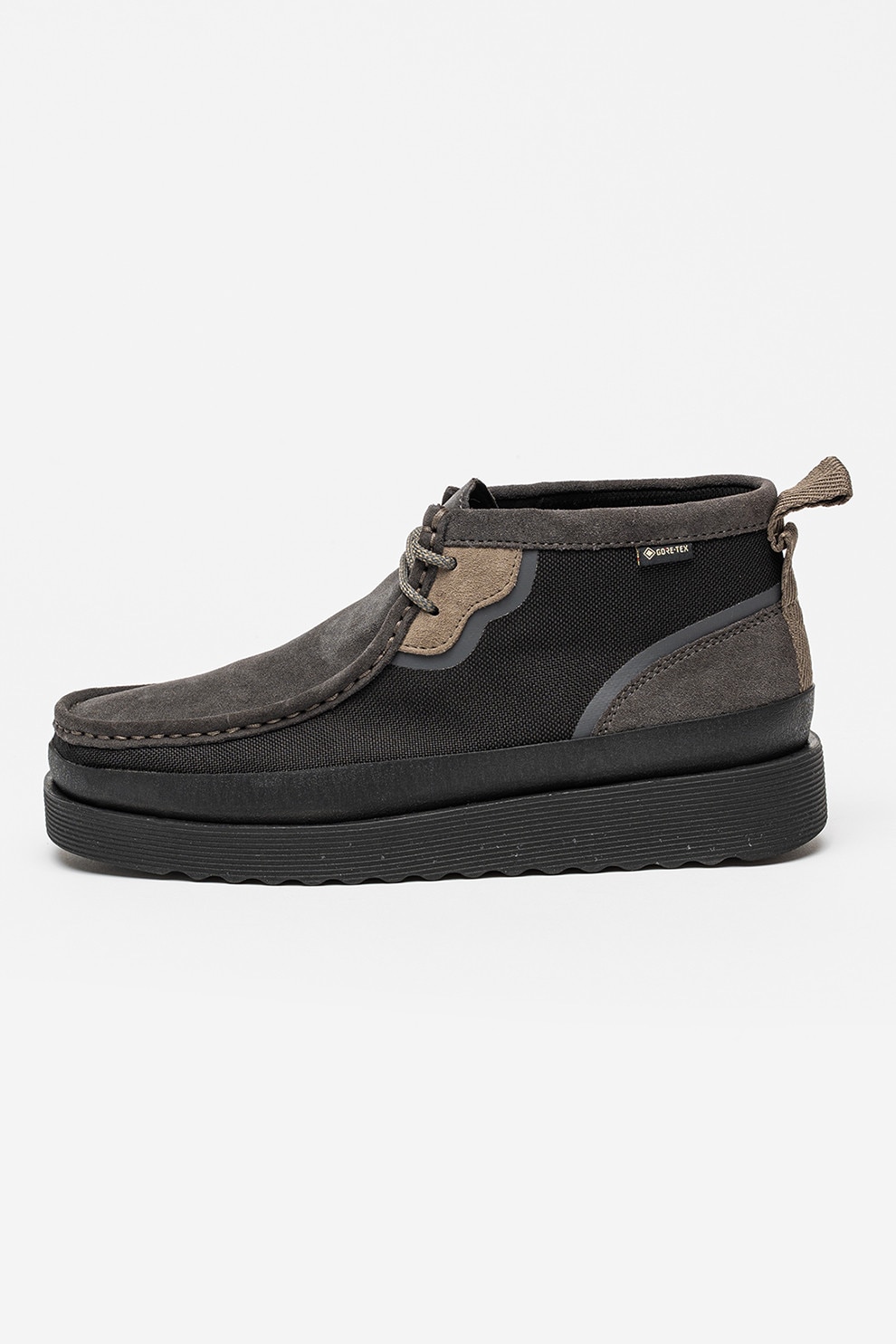 Clarks, Ghete cu tehnologie Gore-Tex Wallabee, Negru, Negru stins