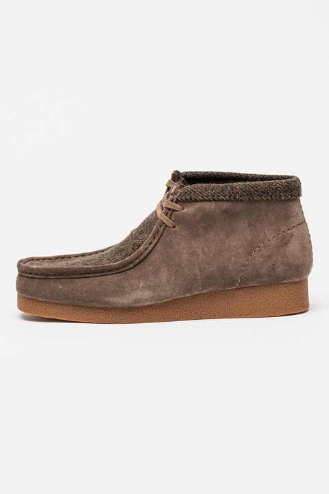 Clarks, Wallabees chukka nyersbőr cipő, Tópbarna