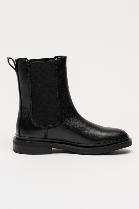 Clarks, Ghete Chelsea din piele cu insertii elastice Previa Top, Negru