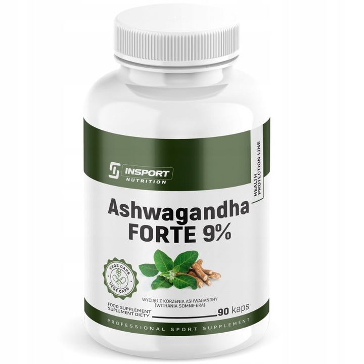 Ashwagandha Forte 600 mg – 9% Withanolide Kivonat, 90 Kapszula – Stressz és Idegrendszer Támogatás, INSPORT