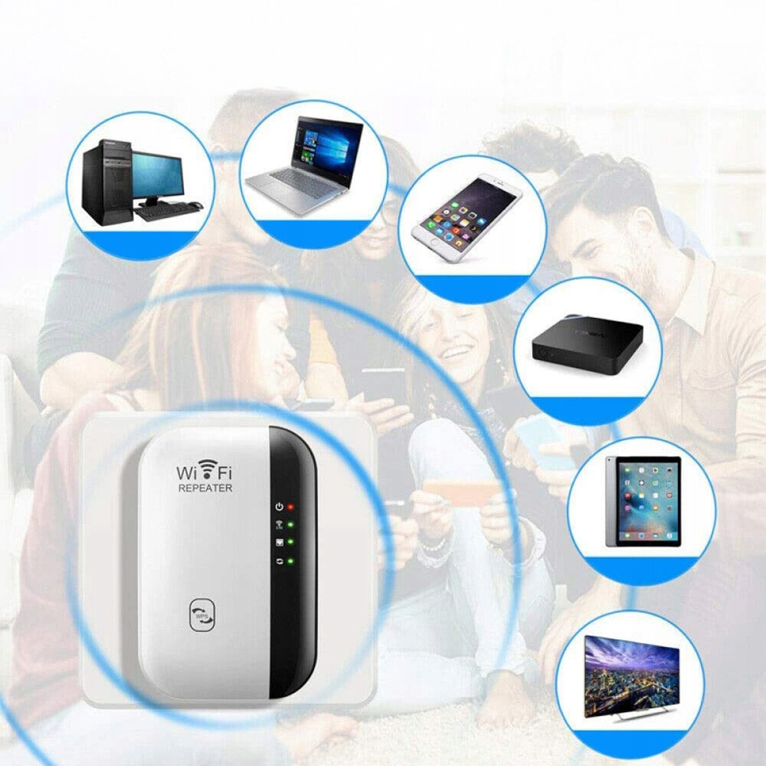 Semnal Router Cu Sim Amplificator Semnal Retea Wireless-N RENEW FORCE®, Repeater WiFi ...