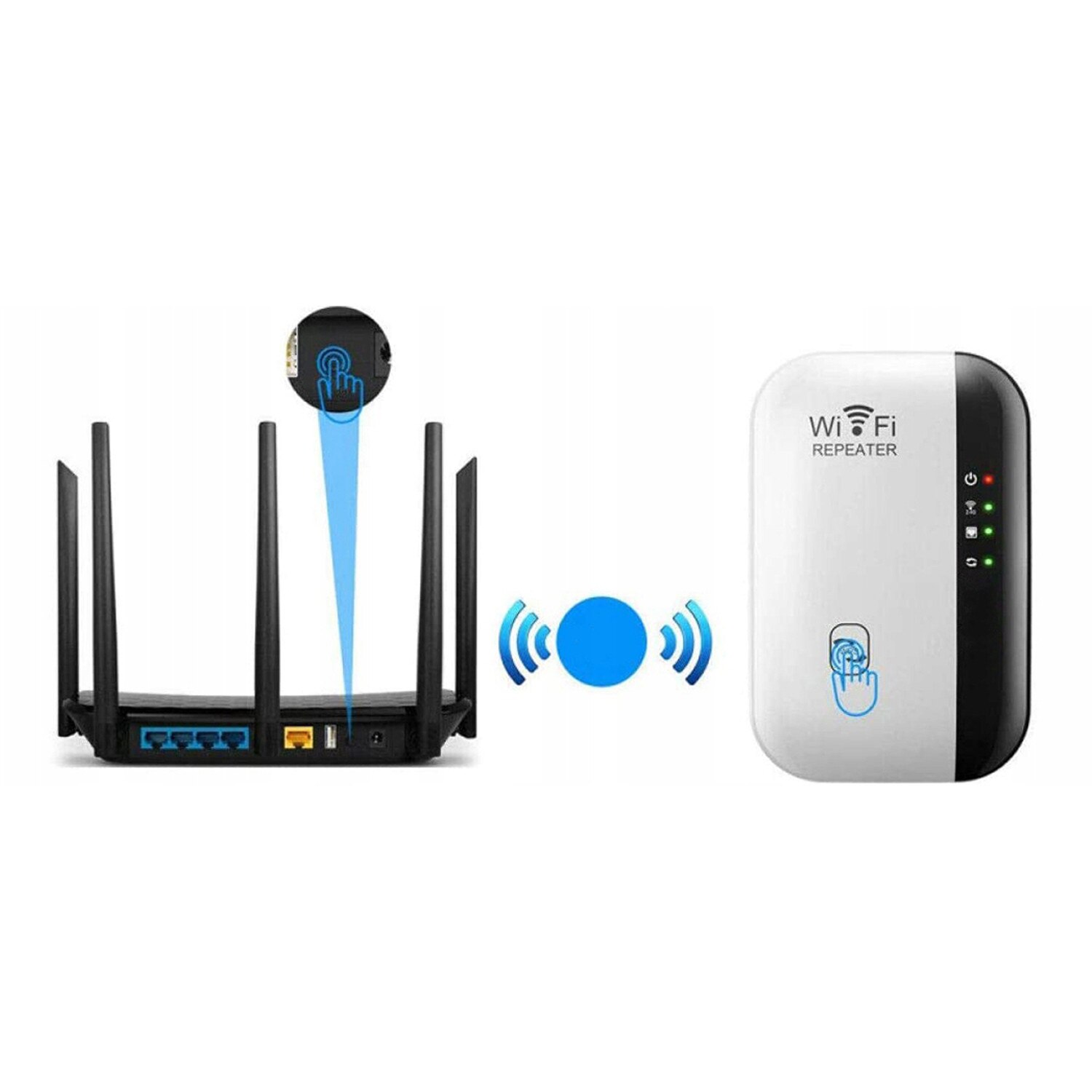 Wpa1 Internet Router Amplificator Semnal Retea Wireless-N RENEW FORCE®, Repeater WiFi ...