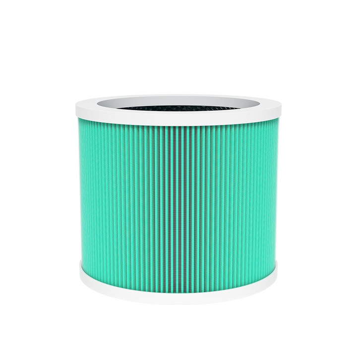 Пречиствател за въздух AirBliss, 3 в 1 филтрация, предварителен филтър, TRUE HEPA филтър, филтър с активен въглен, елиминира 99,93% от частиците, антиалергичен, антибактериален, елиминира миризми, чист въздух, зелен