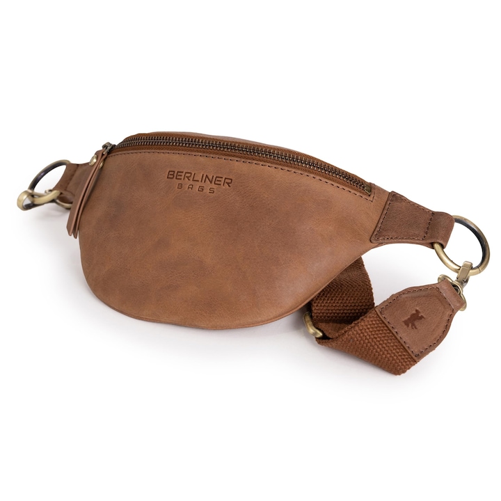 Berliner Bags keresztpántos táska, vintage Mona modell, barna, egy méret, többszínű