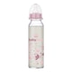 Biberon din sticla decorat 0-24 luni 240 ml BabyNova roz